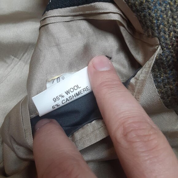 Jos. A. Bank Men's 40R Wool Cashmere Herringbone Sports Coat Two Button - Picture 7 of 16